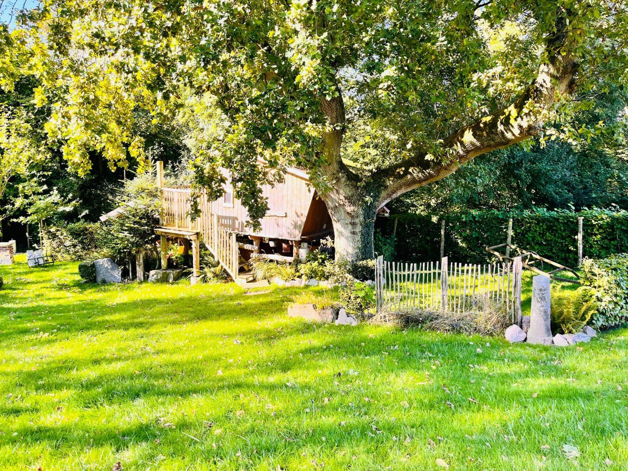 La Cabane Perchee Du Trappeur Ecrainville Экстерьер фото